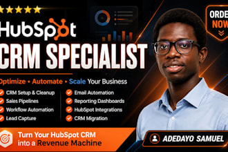 setup hubspot CRM automation, lead nurturing workflows and sales pipeline