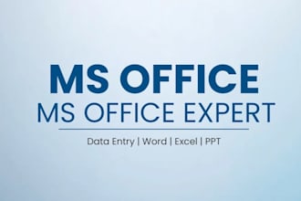 do professional data entry and ms word excel powerpoint work