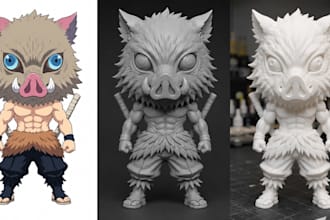 convert 2d image to 3d model logo sketch drawing to 3d sculpting for 3d printing