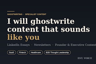 write engaging, personalized and authentic blogs and articles