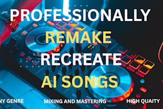 remake or recreate ai song, remake instrument into a professional track