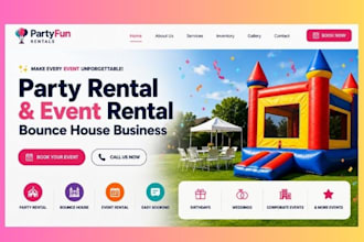 build wix party rental website event rental bounce house business