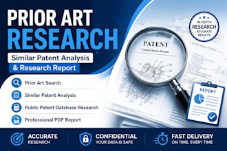 conduct prior art research and similar patent analysis