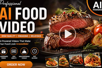 food videos, restaurant ads, and food commercials