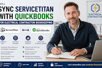 sync servicetitan with quickbooks for electrical contractor bookkeeping