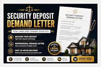 draft a security deposit demand letter for landlord tenant disputes