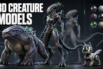 model and rig fantasy creatures monsters and humanoid game characters