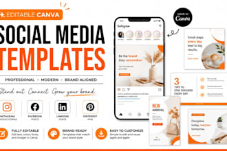 design editable canva social media templates, canva social media post design