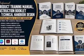 design product training manual instruction booklet technical handbook