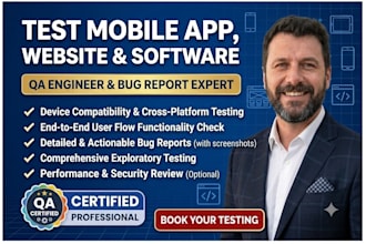 test your mobile app website software with detailed bug reports