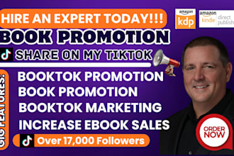 promote your book and ebook on my booktok tiktok account