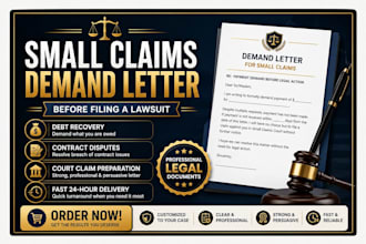 draft a small claims demand letter before filing a lawsuit or court claim