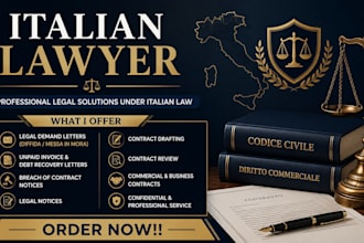 do formal demand letter under italian law for an unpaid invoice, legal contract