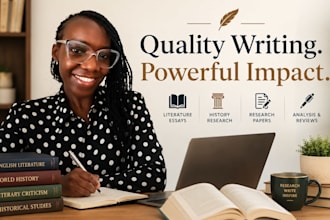 write history and literature content