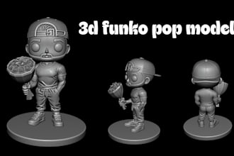 custom 3d funko pop character 3d head 3d face 3d miniature 3d likeness bobblehea