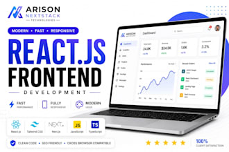 build a modern react js frontend website with tailwind CSS