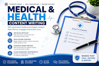 write SEO medical and healthcare articles