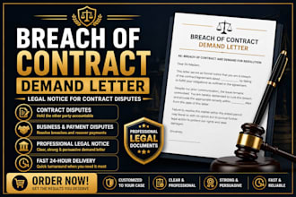 draft a breach of contract demand letter for payment and business disputes