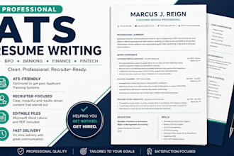 write a professional resume and linkedin profile for bpo, banking, finance jobs