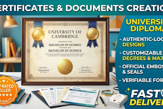 create ielts certificate and make document, replicate document