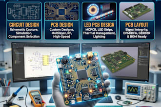 do pcb design, led pcb design, circuit design and pcb layout