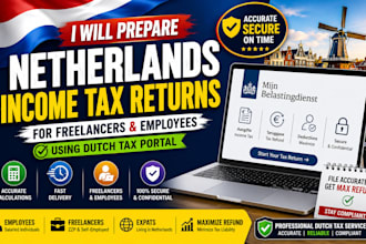 prepare netherlands income tax returns for freelancers employees using dutch tax