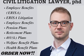 erisa lawyer for employee benefits,pension,401k, disability, cobra, retirement