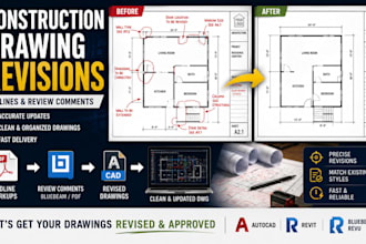 revise construction drawings from redline markups and plan review comments