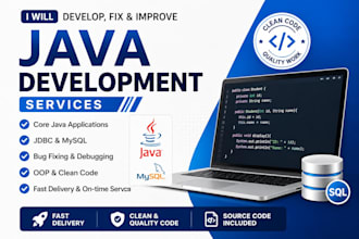 develop java desktop application and fix java bugs