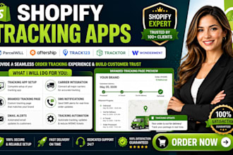 setup shopify tracking apps parcelwill aftership track123 tracktor wonderment