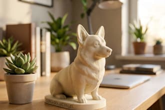 create a custom 3d printable figurine of your pet or character