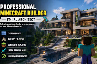 be your professional minecraft builder and irl architect