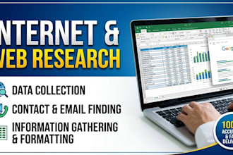 do accurate data entry,excel data entry,web research
