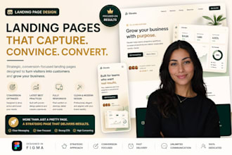 design high converting landing page design UX UI figma