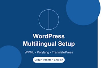 setup wordpress rtl and SEO multilingual site in urdu pashto and english wpml