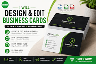 design, customize, improve, and correct your business card,