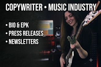be your expert copywriter for the music industry