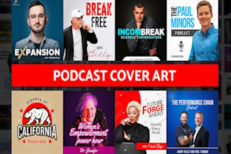 design podcast cover and podcast logo