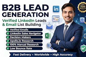 do b2b lead generation, linkedin leads and verified email list building