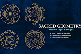 design unique sacred geometry, spiritual, or mystical logo