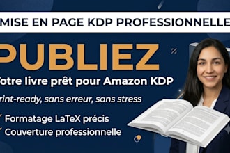 mise en page livre KDP intérieur couverture printready