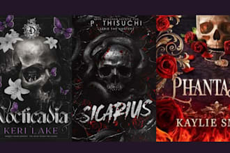design dark romance book cover, kdp and fantasy cover design