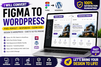 convert figma or HTML to elementor wordpress website