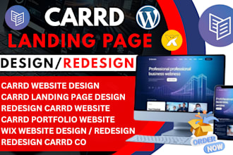 redesign carrd website design carrd landing page redesign carrd, carrd portfolio