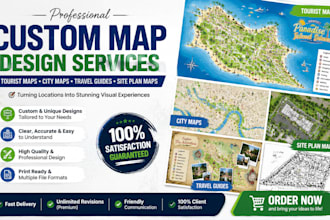 design professional tourist maps, city maps, travel guides and site plan map