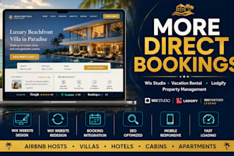 wix vacation rental website wix direct booking wix rental website wix redesign