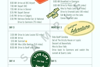 create a custom travel itinerary