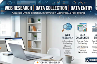 do accurate web research and collect buisness data in excel