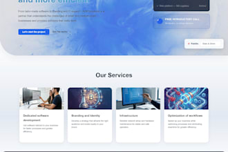 develop secure website, with hosting setup