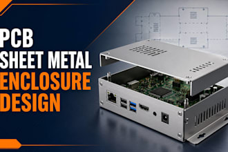 design pcb sheet metal enclosure with dxf flat pattern and manufacturing drawing